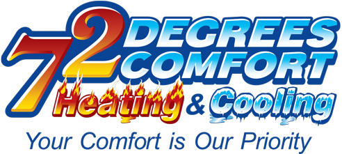 72 Degrees Comfort Heating & Cooling Logo